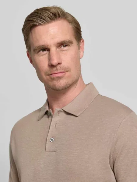 Hugo Koszulka Polo Z Dżerseju Dulinen Slim Fit Z Lnem braun