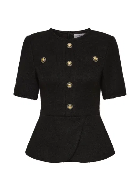 Bouclé top Rebecca Vallance negru