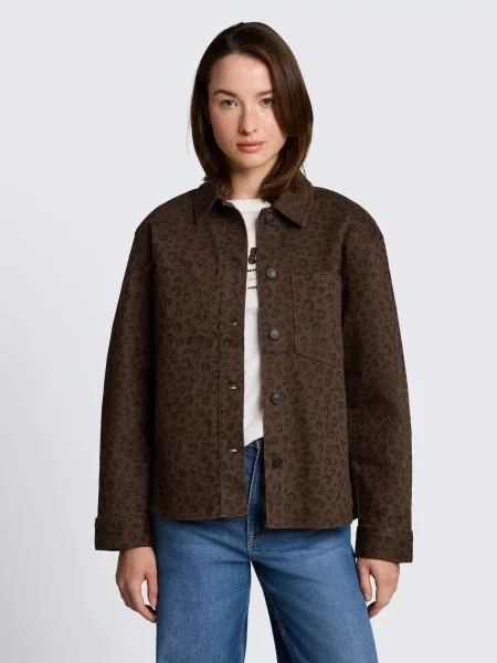 TOM TAILOR DENIM Prechodná bunda / čokoládová hnedá