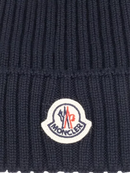 Czapka dziecięca Moncler Enfant niebieska