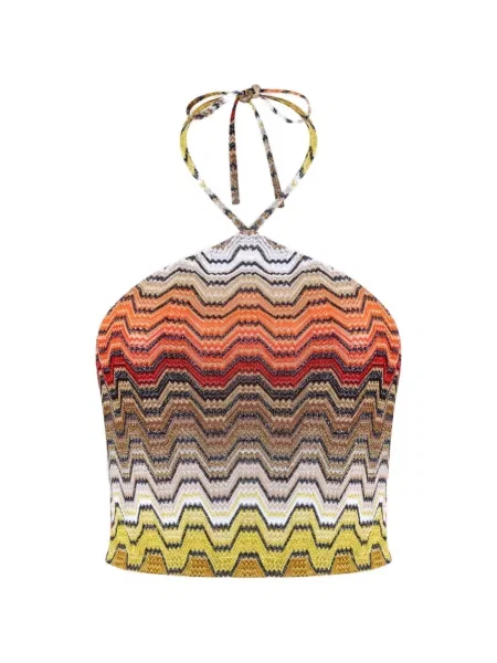 Top Missoni cu gât halter
