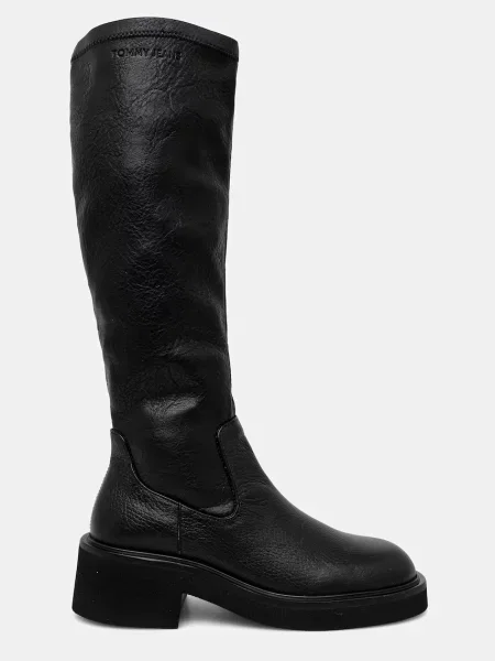 Vysoké čižmy Tommy Jeans TJW STRETCHY LONG BOOT čierna