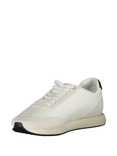 Sneakerși Calvin Klein retro cu autograf alb