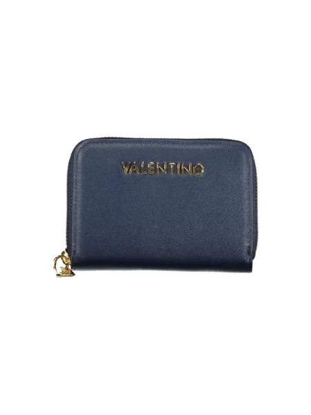 Lniany portfel Valentino Bags niebieski