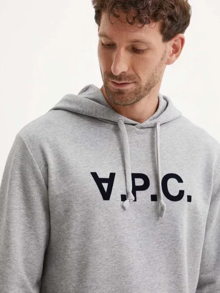 A.P.C. melegítőfelső hoodie standard grand vpc GOTS szürke