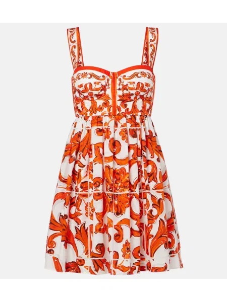 Rochie Dolce&gabbana din poplin portocaliu