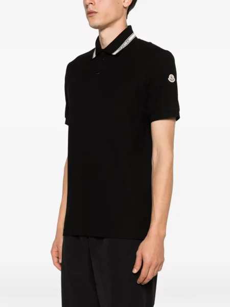 Gulerat tricou Moncler cu autograf negru