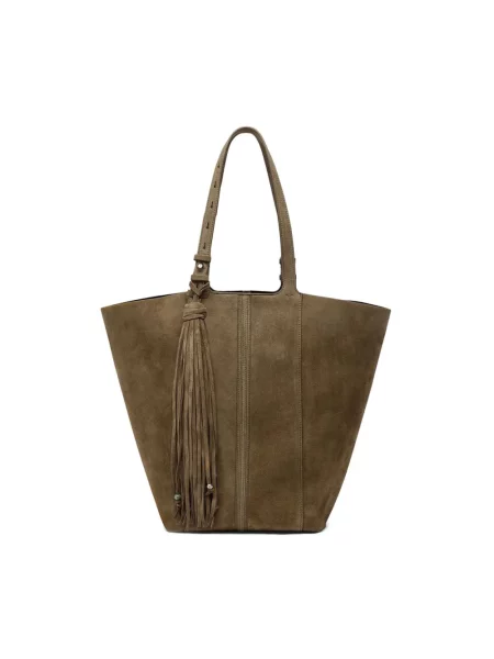 Shopperka Golden Goose skórzana zielona