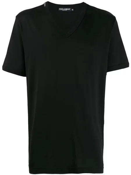 Tricou Dolce & Gabbana cu decolteu în V negru