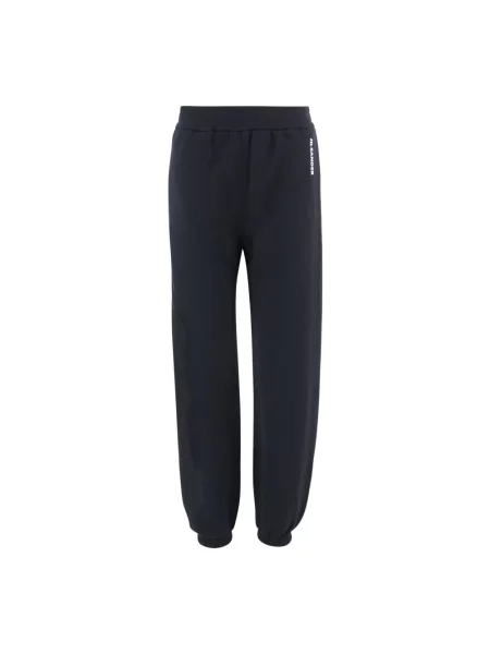 Spodnie Jil Sander z logo niebieskie