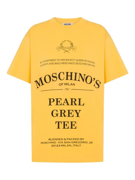 Tricou Moschino din jerseu galben