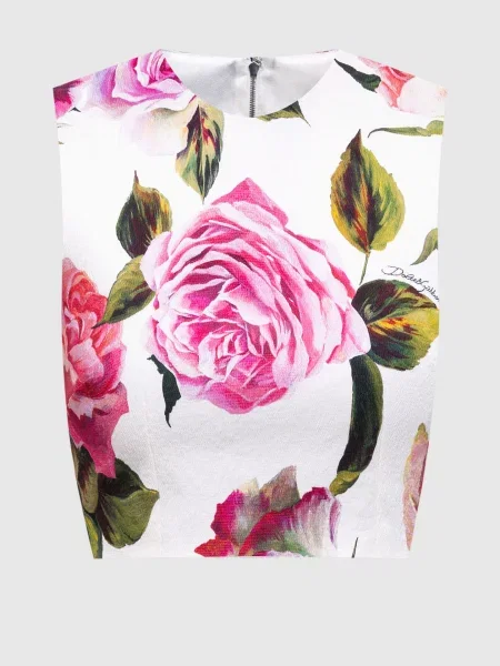 Топ в квітковий принт Dolce&gabbana білий