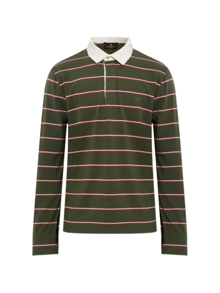 Lung tricou polo Etro verde