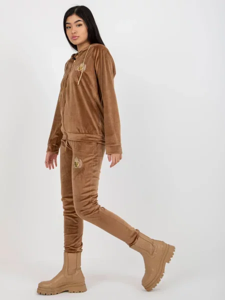 Tepláková súprava Fashionhunters hnedá