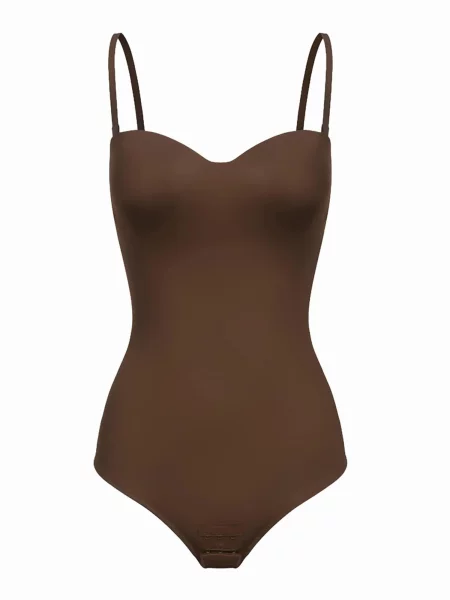 Cfab Alakformáló body Push-Up integrierter Bodysuit mit String' barna