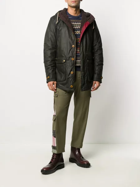 Vaškuotas parka Barbour ruda