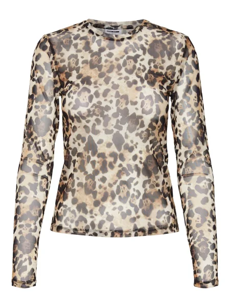 Noisy may Tričko Judith hnědá / tmavě hnědá černá