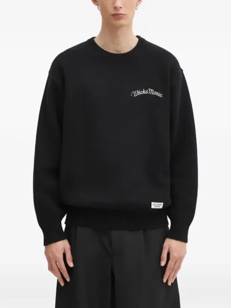 Pulover Wacko Maria cu broderie negru