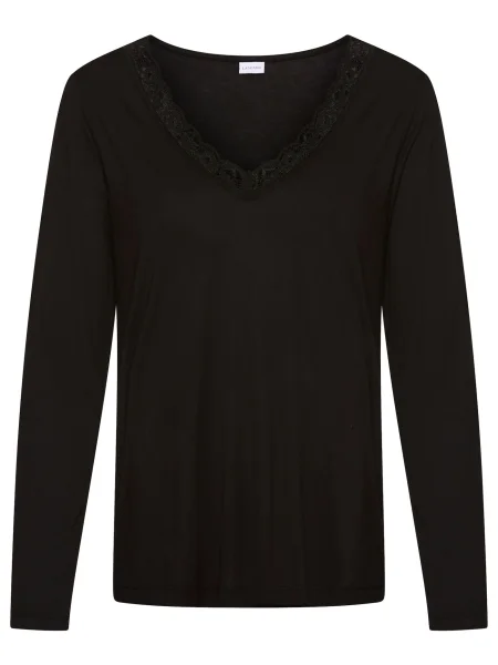 LASCANA Bluză de noapte negru