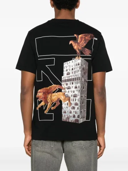 Tricou Off-white cu imagine alb