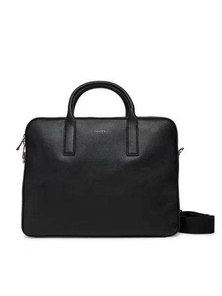 Τσάντα για laptop Calvin Klein Raised Commuter μαύρο