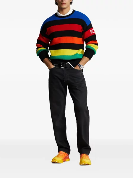 Tricou polo Polo Ralph Lauren cu autograf cu 5 buzunare în carouri gri