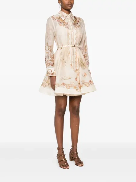 Rochie mini Zimmermann cu model floral cu imagine de costum