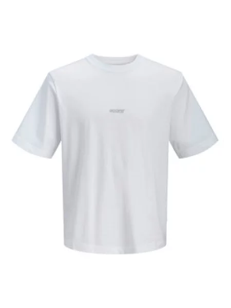 JACK & JONES Majica JCOCLUB svetlo siva bela