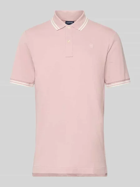 Koszulka polo o kroju slim fit z wyhaftowanym logo model ‘Dunda’ G-star Raw różowa