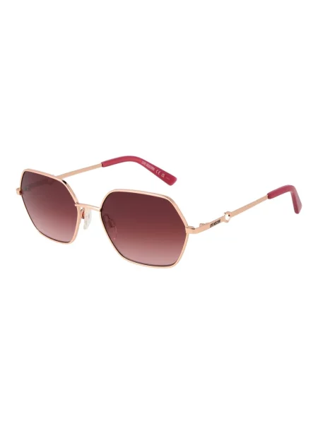 Love Moschino Akcesoria Kobieta Różowy ONE SIZE Oktagonalne Okulary Słoneczne z Serduszkiem żółte