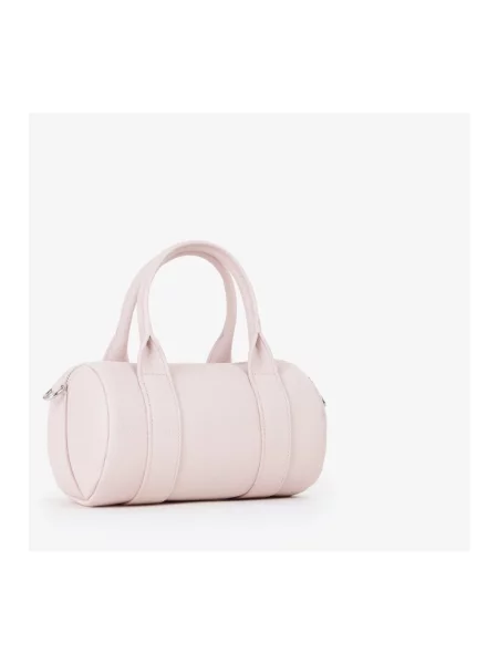 Lniana torebka Valentino Bags różowa