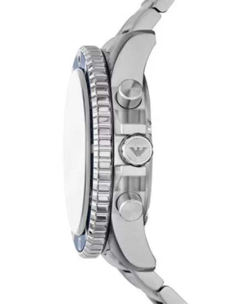 Srebro analogni sat Emporio Armani plava