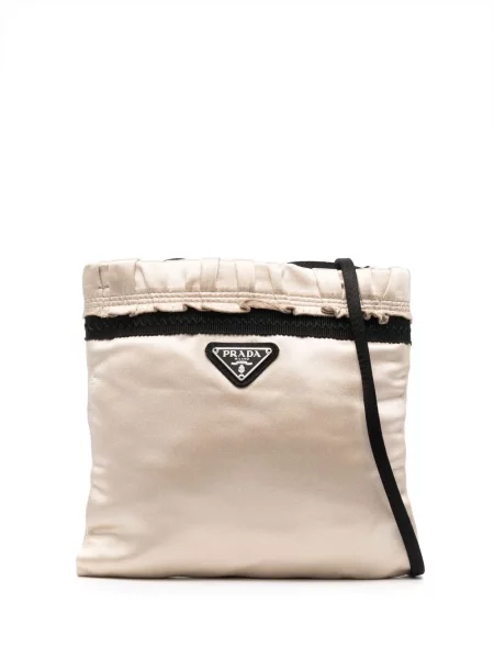 Saténová crossbody kabelka Prada Pre-owned s autogramem