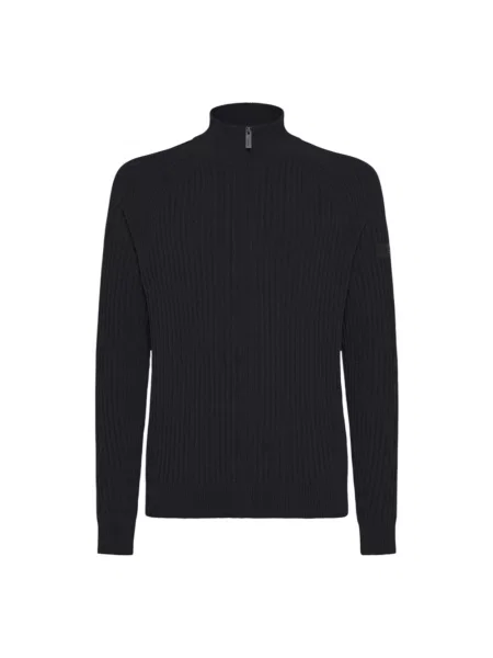 Aksamitny sweter Rrd szary