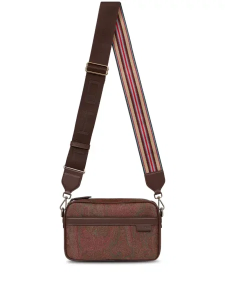 Geantă Etro cu imagine cu model paisley maro
