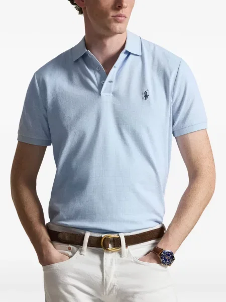 Πλεκτό polo Polo Ralph Lauren με σχέδιο με λαιμόκοψη v πράσινο