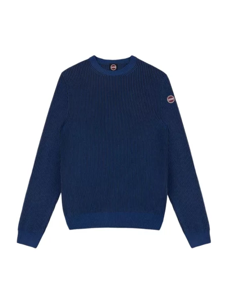 Sweter Colmar wełniany z długim rękawem na siłownię niebieski