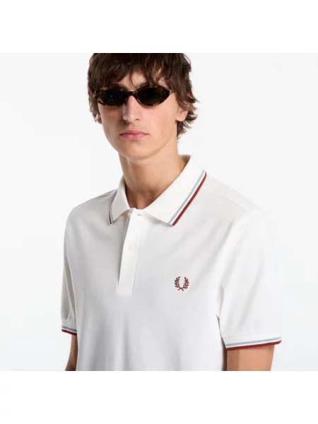 Tricou polo Fred Perry alb