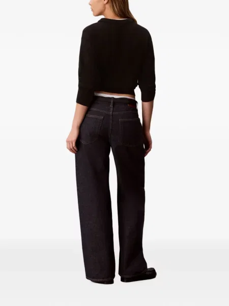 Blugi Calvin Klein cu autograf albastru
