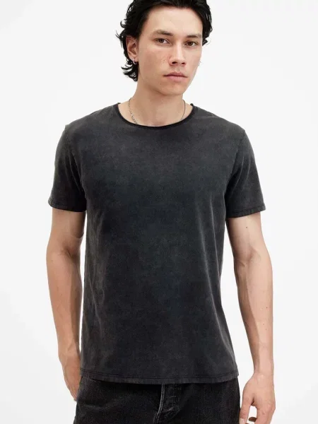 AllSaints tricou din BODEGA SS CREW barbati neted negru