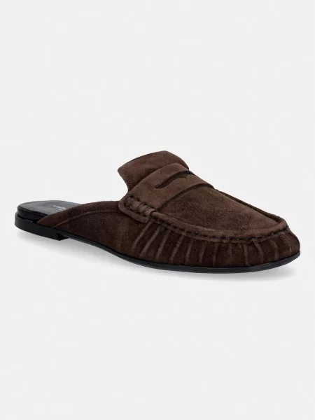 Vagabond Shoemakers papuci pentru femei din piele întoarsă ALEYA maro
