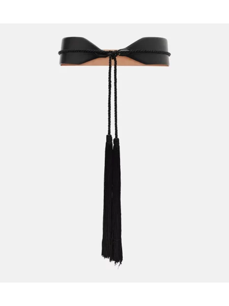 Curea Alaïa din piele negru