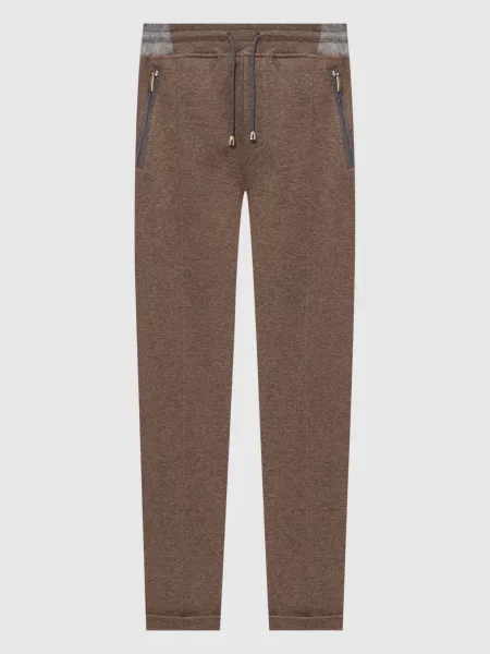 Шерстяные брюки Doriani Cashmere коричневые