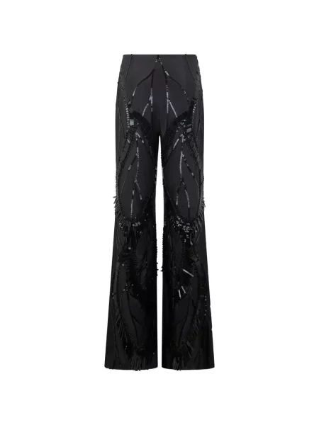 Palazzo kalhoty Alberta Ferretti s flitry černé