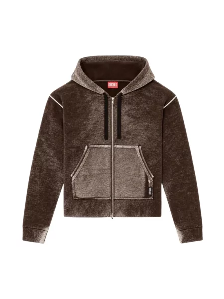 Bluza z kapturem Diesel brązowa
