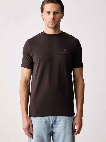 Karl Lagerfeld tricou pentru bărbați din cu maro
