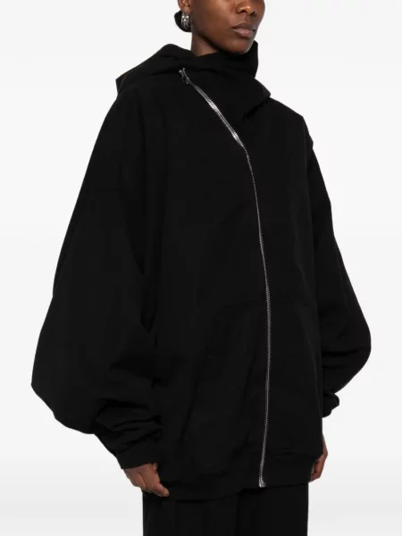 Geacă Rick Owens Drkshdw cu glugă asimetrică negru