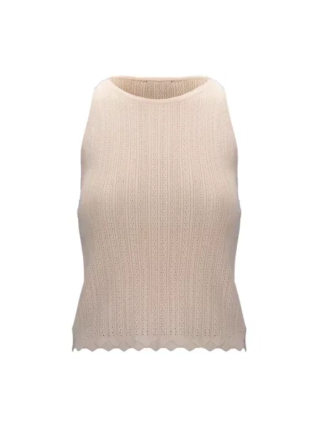 Sweter Nenette na ramiączkach beżowy