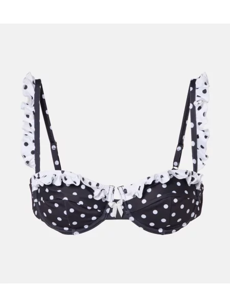 Bikini Bananhot w grochy z falbankami czarny