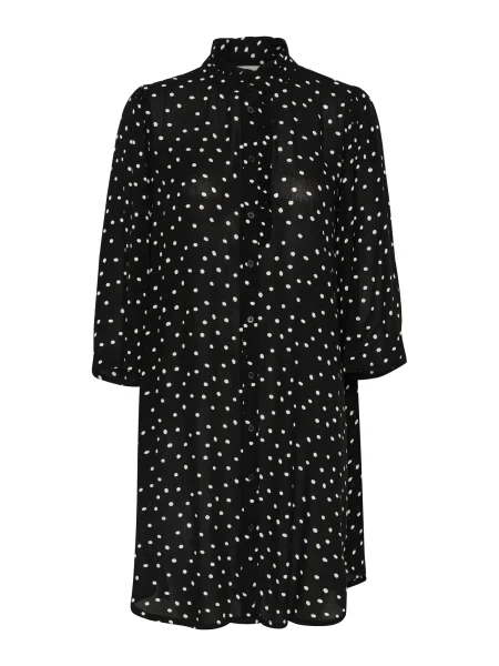 Kaffe Košilové šaty KA Vinni Amber černá bílá